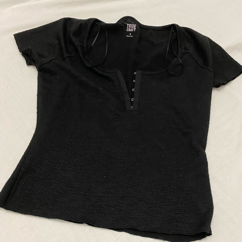 True Craft Black Crop Top